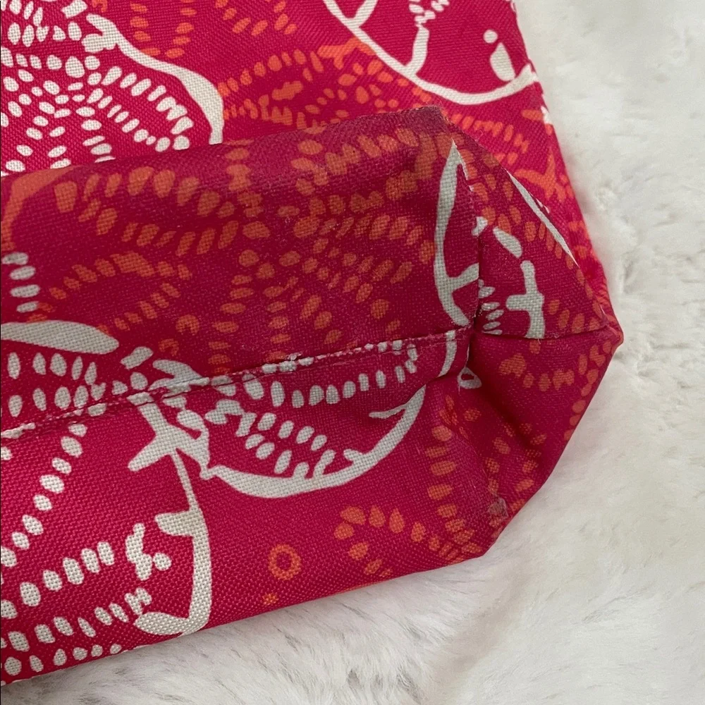 Lilly Pulitzer for Estée Lauder Beachy Seashell Canvas Tote Bag-14x17x4”